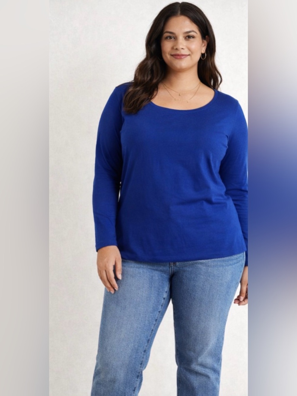 Boden Long-Sleeve Scoop Neck Top